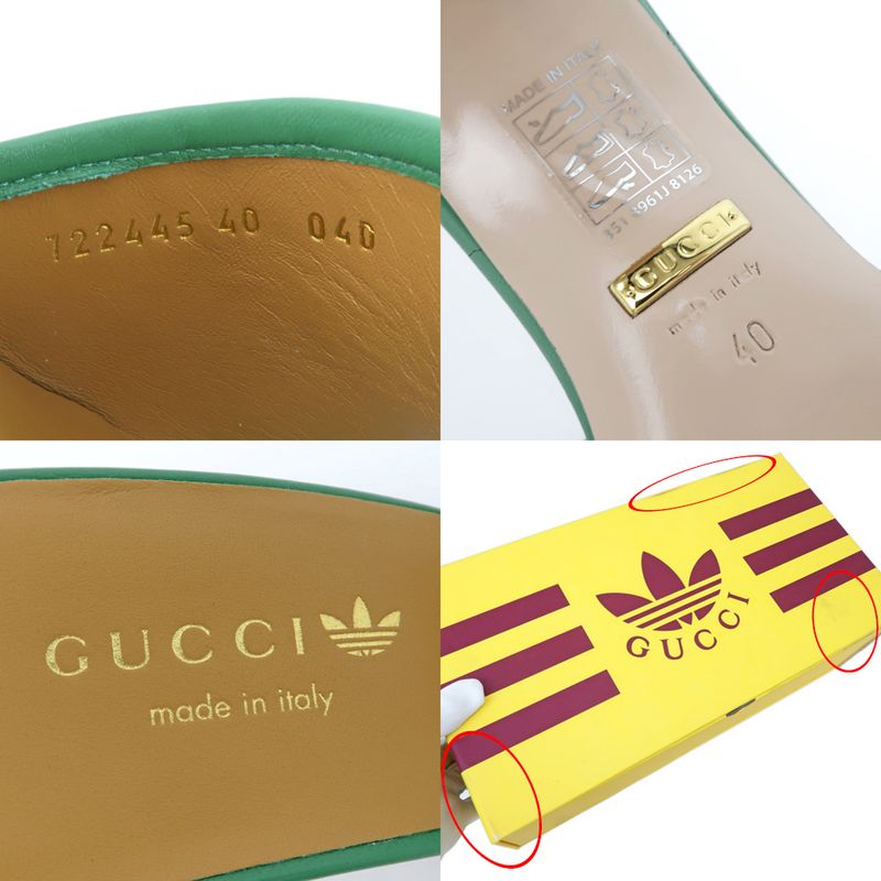 Gucci Adidas Collaboration Sandals Green Size 40 Mule Heel — view 9