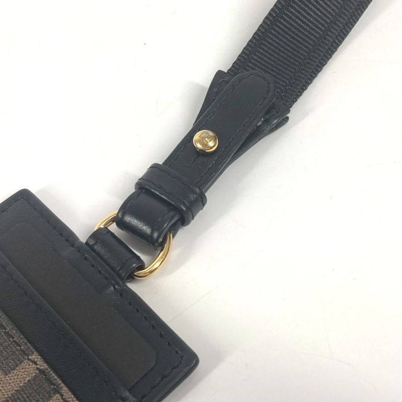 Fendi Card Case Logo Fendace Zucca Brown — view 8