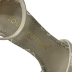 Louis Vuitton Silhouette Line Monogram Sandals Shoes Canvas Leather Light Gray — view 7