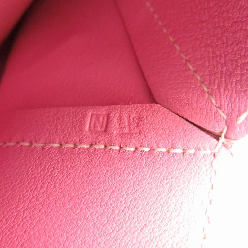 Hermes Pochette Bianca Leather Silver Hardware Pink Pouch 1083 — view 7