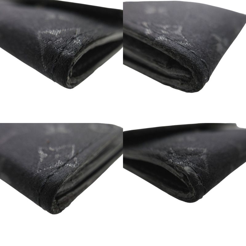 Louis Vuitton Porte Monnaie Satin Monogram Coin Case Black — view 5