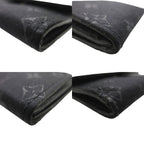 Louis Vuitton Porte Monnaie Satin Monogram Coin Case Black — view 5