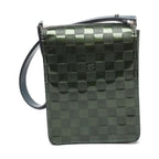 Louis Vuitton Damier Vernis Club Handbag Petrol Blue Shoulder Bag — view 2