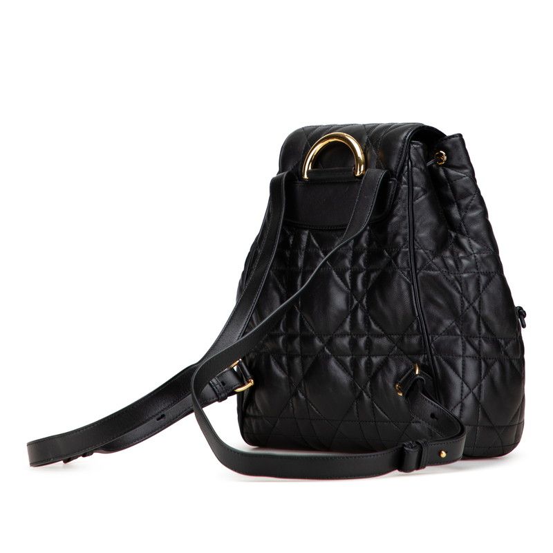Dior Macrocanage Caro Medium Backpack Rucksack Black Leather — view 2