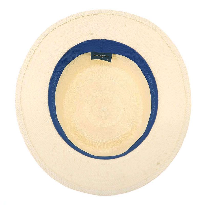 Louis Vuitton Monogram Watercolor Chapeau Summertime Straw Hat Ivory 58 — view 5