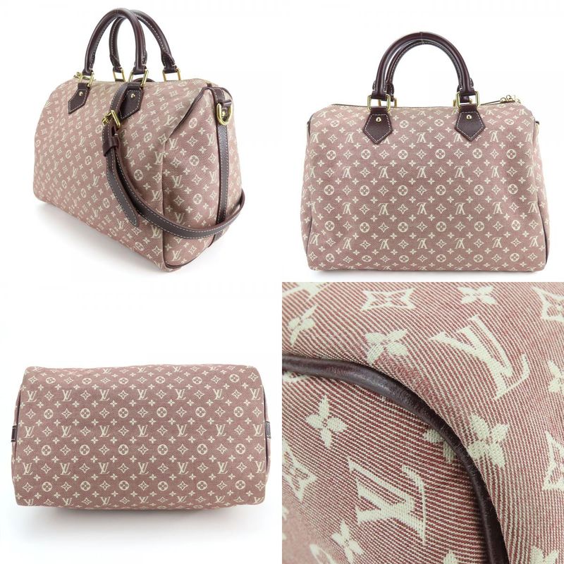 Louis Vuitton Handbag Speedy 30 Bandouliere Monogram Mini Lin Sepia — view 2