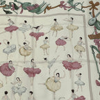 Hermes Carre 90 LA Dance Ballet Dancer Ballerina Scarf Silk Beige — view 3
