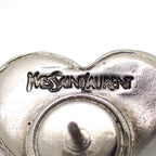 Yves Saint Laurent Pin Brooch 2 Pieces Tuck Steampunk Heart Face Silver — view 9