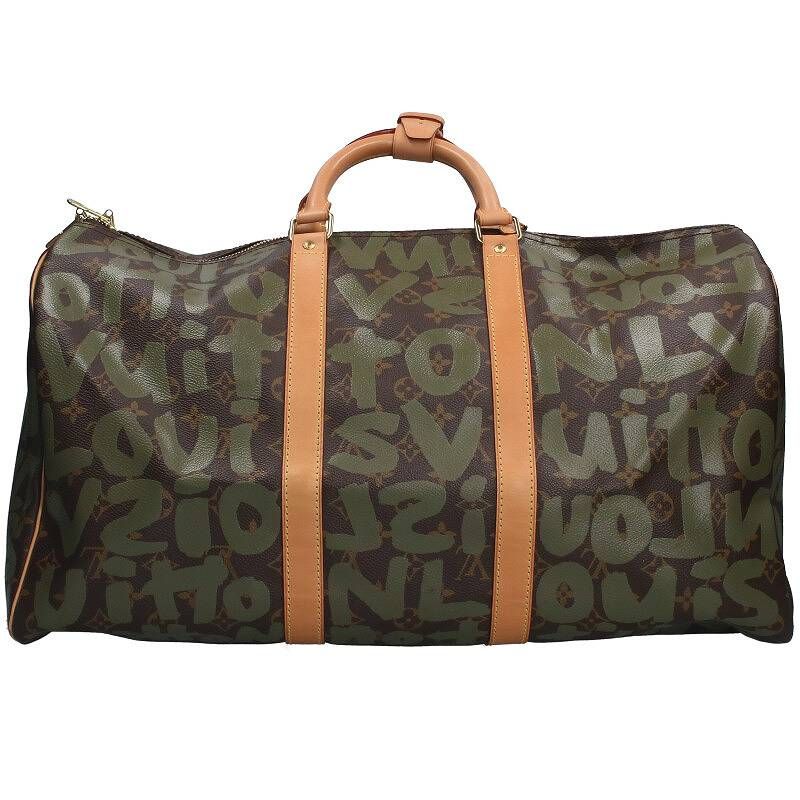 Louis Vuitton Keepall 50 Monogram Graffiti Leather Boston Bag Men — view 2