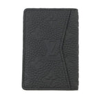 Louis Vuitton Card Case Monogram Taurillon Organizer de Poche Noir Black — view 3