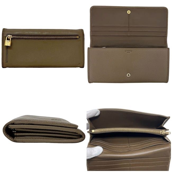 Loewe Bifold Long Wallet Beige Amazona Leather — view 3