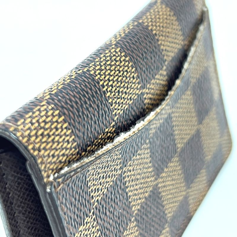 Louis Vuitton Card Case Organizer De Poche Damier Canvas Ebene Brown — view 8