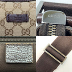 Gucci Shoulder Bag Brown Light Canvas Leather — view 9