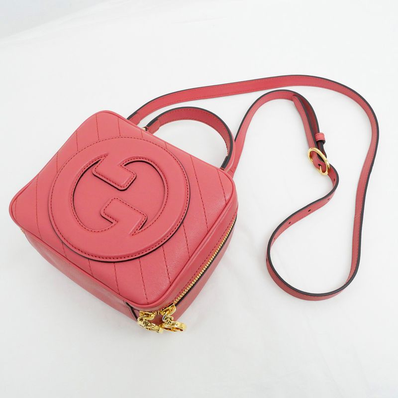 Gucci Blondie 2-Way Top Handle Bag Pink Leather — view 9