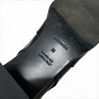 Hermes Frenchie Boots Short Shoes Leather Black Silver Kelly Hardware — view 8