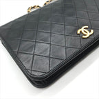 Chanel Quilted Lambskin CC Logo Push Lock Chain Shoulder Bag Black — view 5