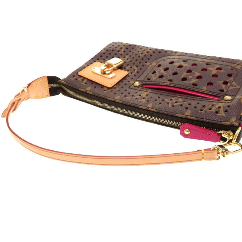 Louis Vuitton Monogram Perfo Pochette Accessoire Fuchsia Handbag Pouch — view 4