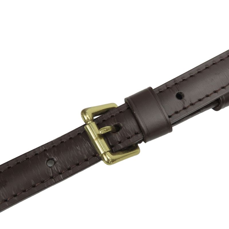 Louis Vuitton Shoulder Strap Leather Brown Gold Hardware For Damier Accessories — view 5