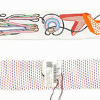 Hermes Twill-kantha Chevaloslope White Silk Scarf Accessory — view 5