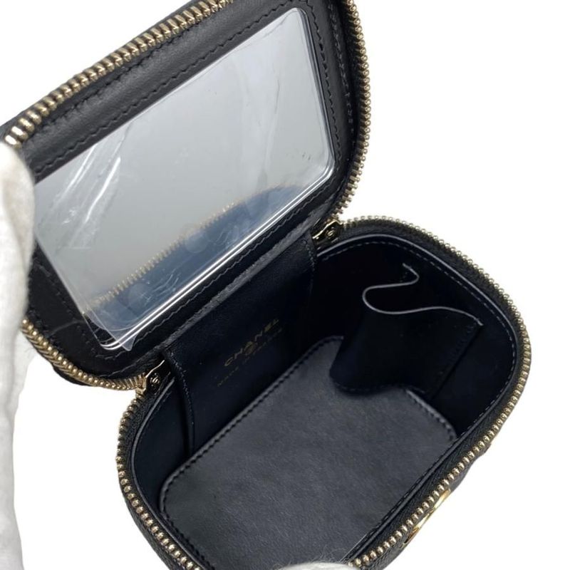 Chanel Shoulder Bag Small Vanity Ap3078 Quilted Caviar Leather — view 7