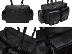 Chanel Cambon Line Multi Pocket Boston Bag Calfskin Black Pink — view 3
