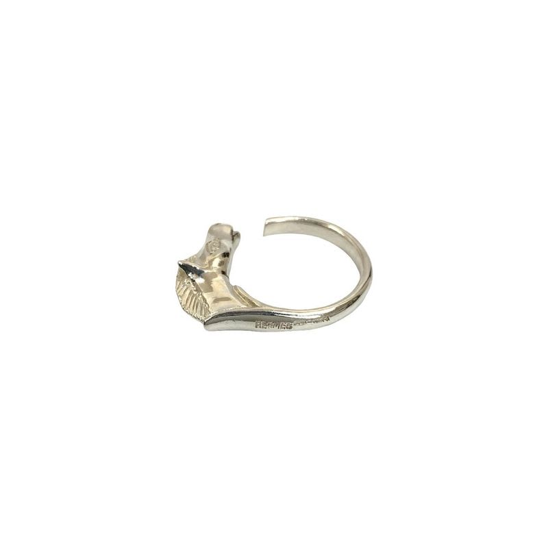 Hermes Vintage Cheval Horse Ring Silver 925 No 13 Accessory — view 6