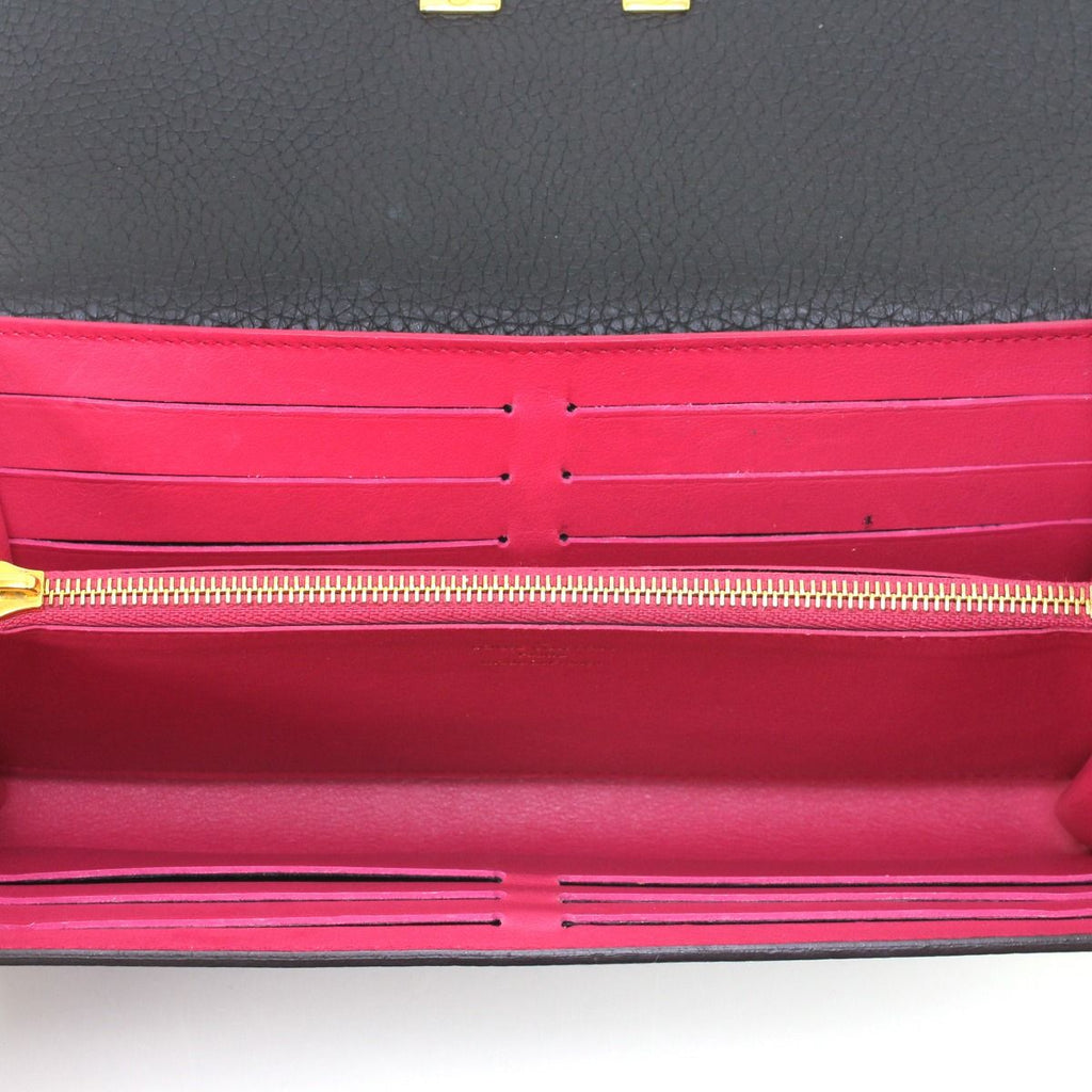 Louis Vuitton Taurillon Portefeuille Capucines Long Wallet Black — view 8