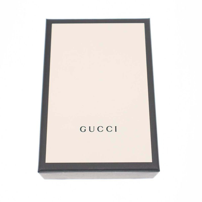 Gucci Striped Leather Compact Wallet Navy — view 9
