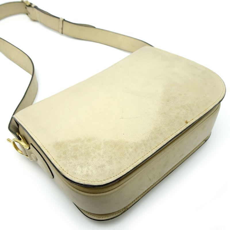 Celine Shoulder Horse Carriage Ivory Bag — view 5