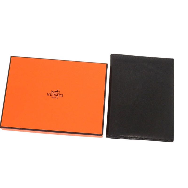 Hermes Vaubourg Grain Black Card Case 0684 — view 3