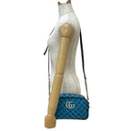 Gucci GG Marmont Canvas Leather Chain Shoulder Bag Pochette — view 3