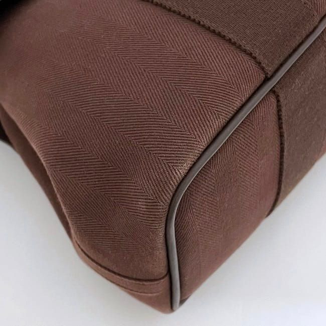 Hermes Handbag Valparaiso PM Brown Canvas — view 7
