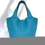 Hermes Handbag Picotin Lock PM Light Blue Jean — view 4