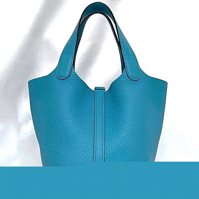 Hermes Handbag Picotin Lock PM Light Blue Jean — view 4