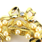 Christian Dior Brooch Metal Gold Wreath Plated Accessories — view 6