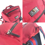 Gucci Backpack Techno Logo Sherry Line Web Nylon Canvas Red — view 8