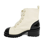 Chanel Shorts Faux Pearl White Black Size 38 C Shoes — view 3