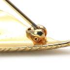 Christian Dior Brooch Metal Gold Feather Motif Plated Accessories — view 7