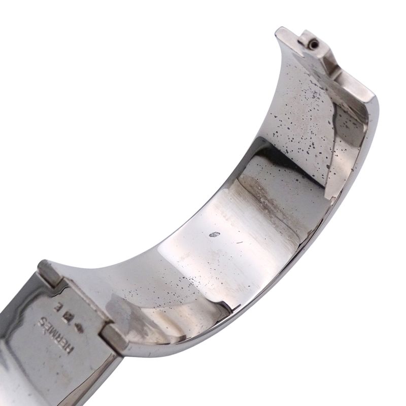 Hermes Bangle Click Classic H GP Silver Red Classy Fashionable — view 7
