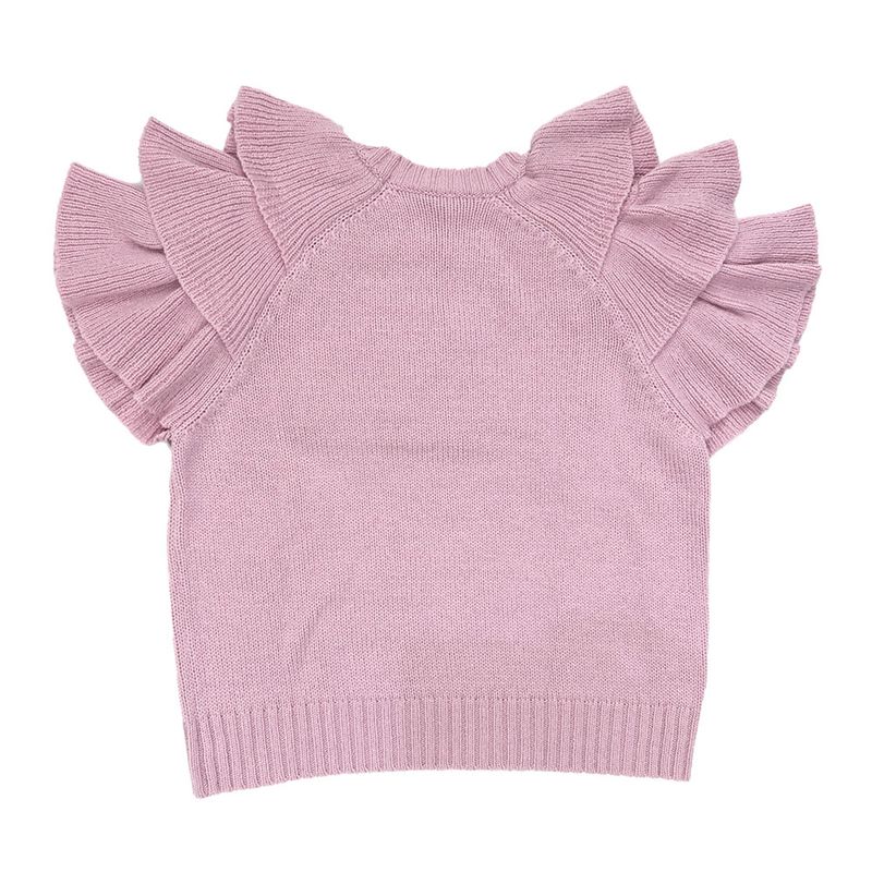 Dior Short Sleeve Knit Ruffles 36 Sizes Pink 344 S13 Bm003 Cashmere — view 2