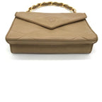 Chanel Quilted Chain Hand Bag Beige — view 3