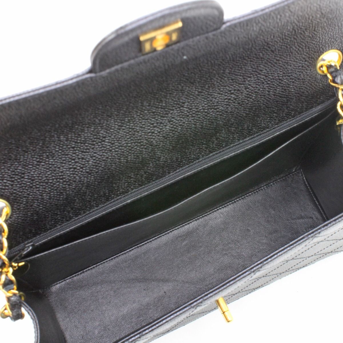 Chanel Caviar Leather Stitch Shoulder Bag — view 8