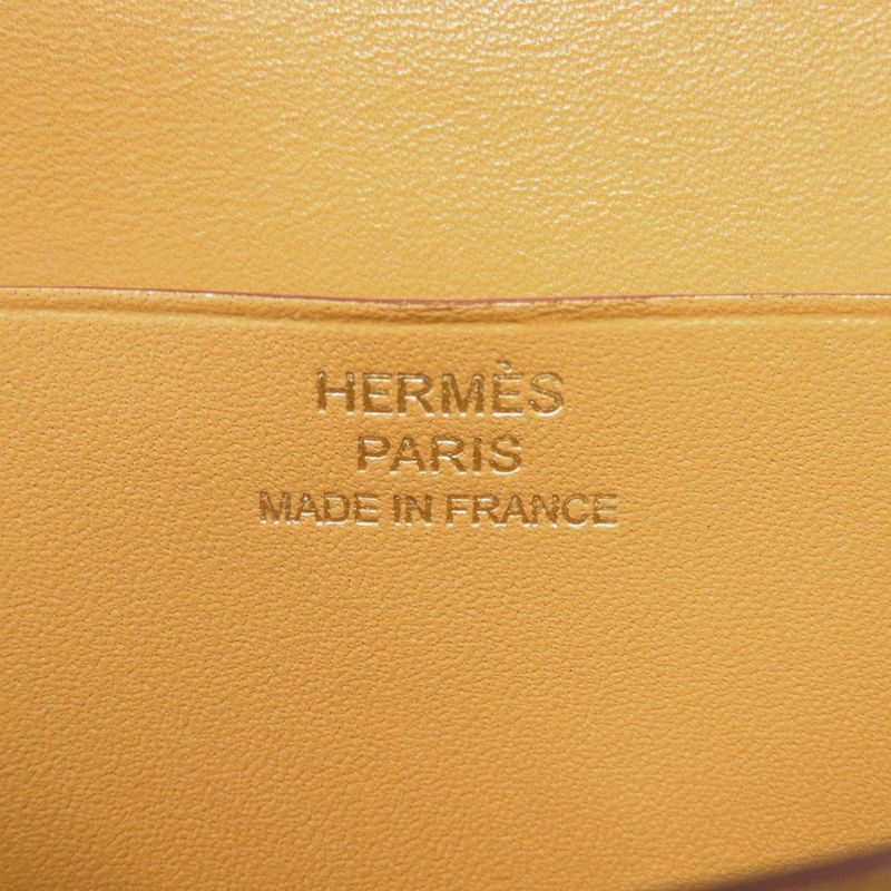 Hermes Bearn Souffle Vota Delacto Paille Gold Hardware Engraved A Long — view 8