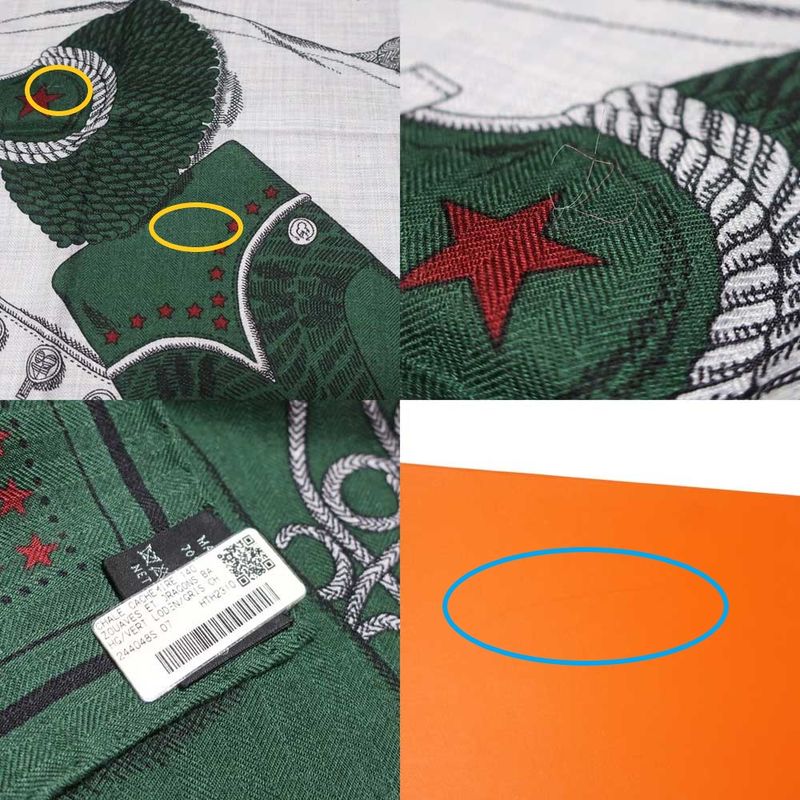 Hermes Carre 140 Scarf Zouaves Et Dragons Cashmere Silk Large Shawl — view 8