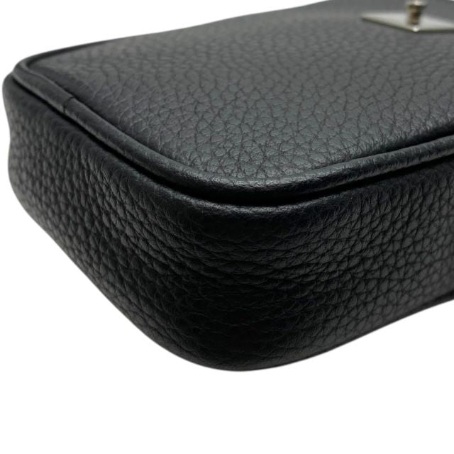 Christian Dior Pouch Small Bag Coin Case Leather Logo Black — view 4