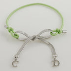 Dior CD Ribbon Metal And Rubber Silver Yellow Green 4.6 g Bracelet — view 6