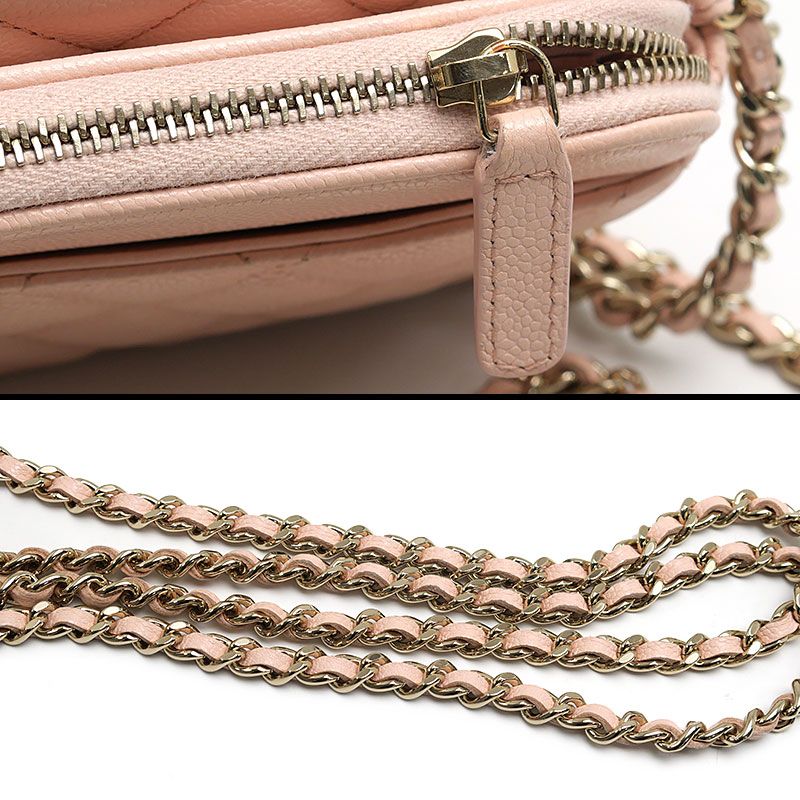 Chanel Chain Shoulder Ap2096 Wallet in Caviar Leather — view 4