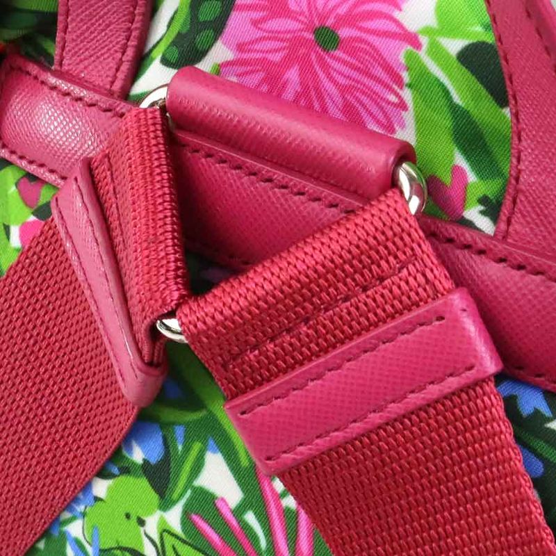 Prada Jungle-Print Floral Backpack — view 8