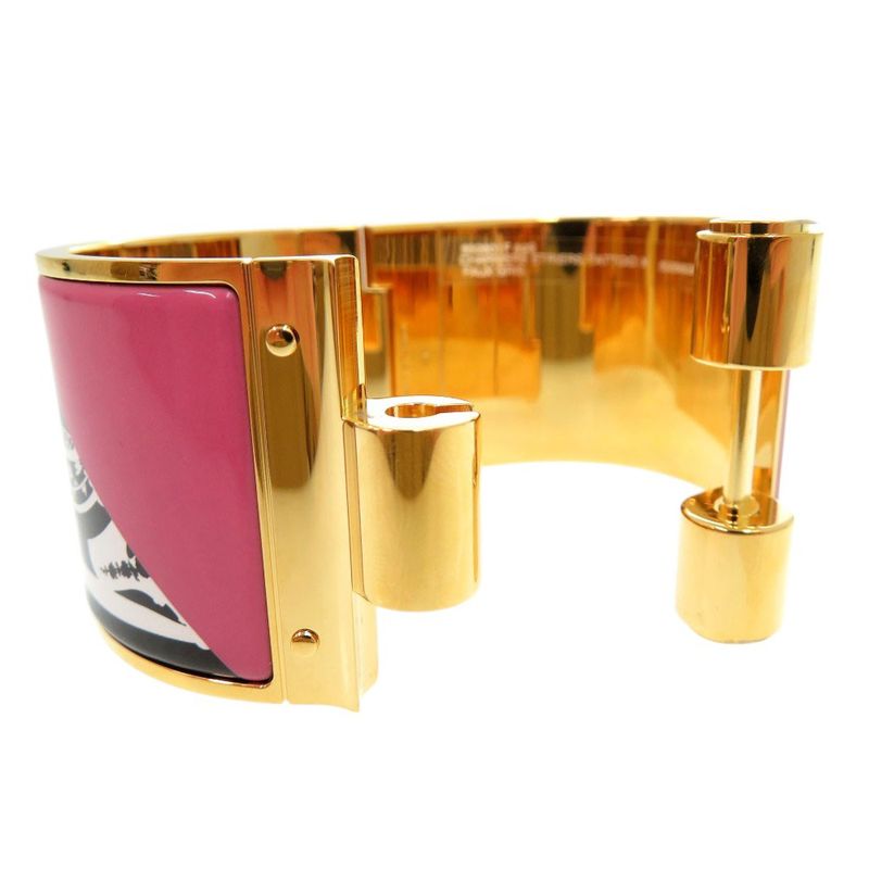Hermes Emile GM Bangle Bracelet Charniere Enamel Gold 1874 — view 5