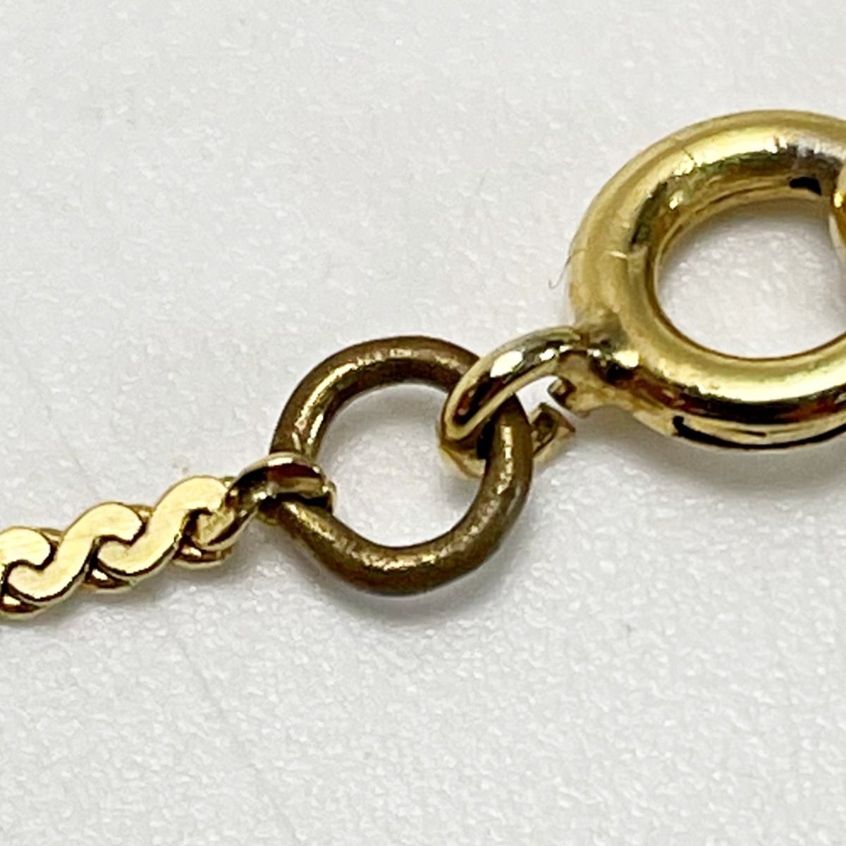 Christian Dior CD Logo Necklace Gold Rhinestone GP Accessories — view 9